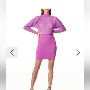 Herve Leger Cutout Shadow Stripe Knit Mini Dress, like new! Worn Once. Size M